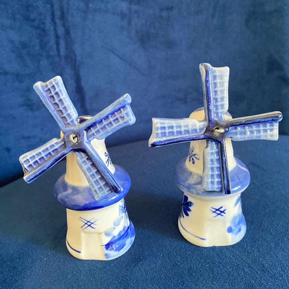 Delft Windmill Salt and Pepper Shakers